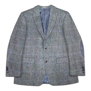 Buratti x Harris Tweed Overcheck Herringbone Wool Sport Coat